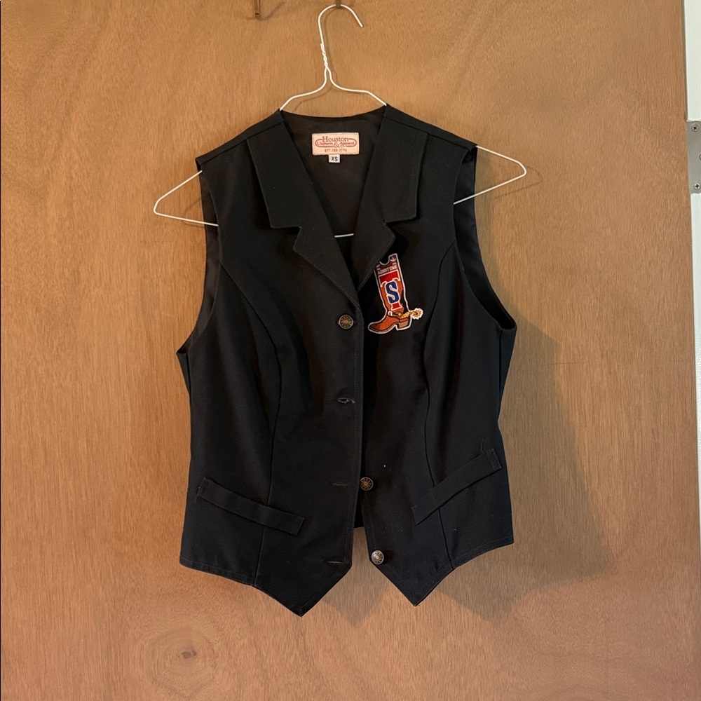 Houston livestock rodeo show vest with Embroidered Patch